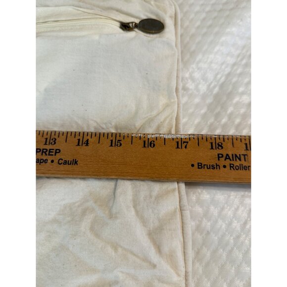 Pier 1 Imports Coastal Embroidered Natural Pillow Cover 17in Sofa zip Boho Htf - Picture 5 of 7